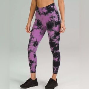 Lululemon Power Thru High-Rise 25" leggings Purple Tie Dye